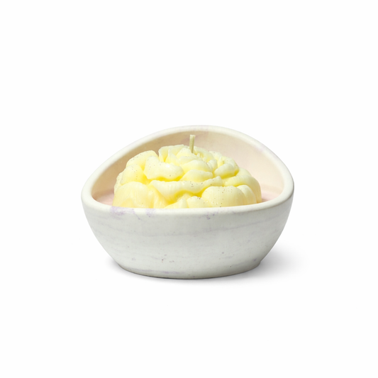 Serene Stone Bloom – Handmade Soy Candle