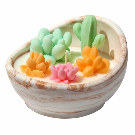 Desert Marble Oasis – Black Orchid & Vanilla Handmade Soy Candle